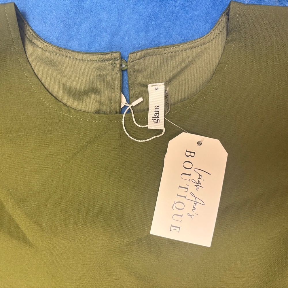 Glam Olive Asymmetrical Dress